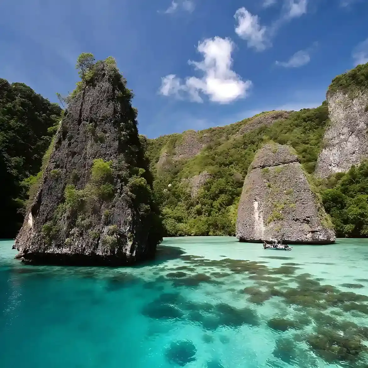 Remote karst islands in eastern Indonesia