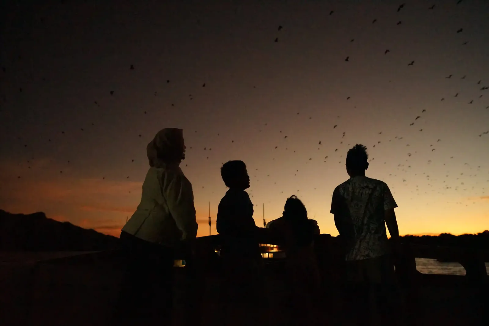 Sunset over Kalong Island in Komodo National Park